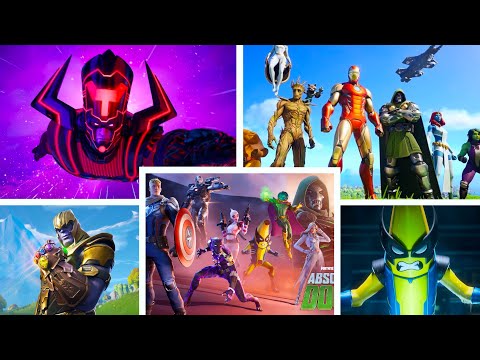 Evolution of Fortnite X Marvel - Trailers, Bosses and Mythic Powers (Chapter 1 - 5)