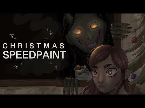 Christmas drawing of Grýla ☆[Speedpaint]☆