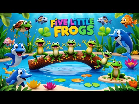 "🐸 Jump Into Fun! | 5 Little Frogs Pool Party Song & Nursery Rhymes Adventure for Kids!"