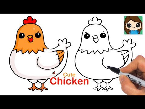 How to Draw a Chicken 🐓 Cute Animal Art