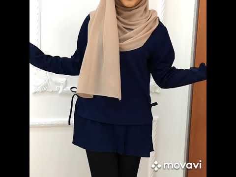 Zoe Arissa Muslimah Blouse Cotton Pleated