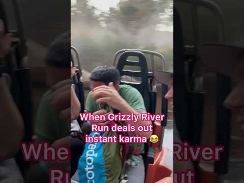 Always the opposite of how you think it’ll go 😂 #grizzlyriverrun #disneycaliforniaadventure