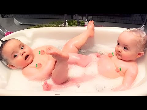 Try Not To Laugh Twin Babies Moments - Funny Baby Videos | BABY BROS