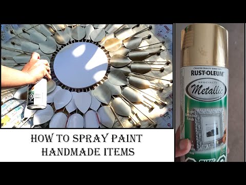 How to Spray Paint in Handmade Items l l Spray Paint Petal Flower Wall Clock