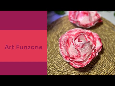 How to make Tissue Paper Rose Easy | Diy Paper Rose Flower #diy #paperflowers #roseflower #rose