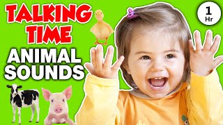 Animal Sounds for Toddlers and Babies - Talking Time on the Farm Video - Speech, Songs, Signs Song