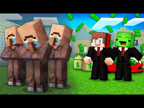 Mikey and JJ Became RICH and Kick Villagers Out in Minecraft (Maizen)