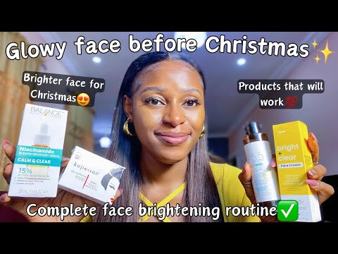 Glow Before Christmas✨Fast brightening skincare routine for a glowing face | acne, hyperpigmentation