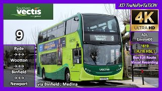 [Southern Vectis] 9 ~ Ryde Esplanade ➝ Newport Bus Station【4K UW】