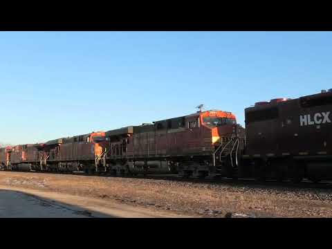 Insane Lashup on BNSF 8460 West in Princeton, IL 2/17/24