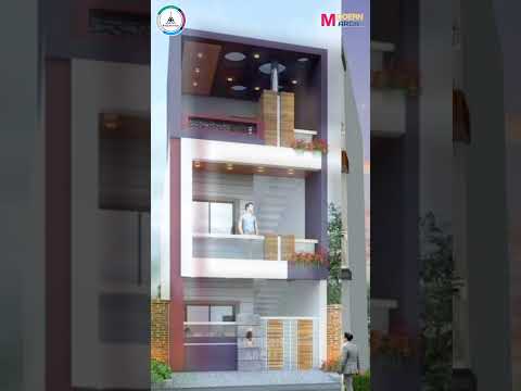 Top Latest G+2 FRONT ELEVATION Design Luxury small house Front Design Unique 🏡designs #shorts #viral