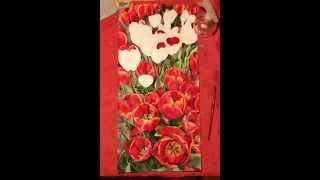 Red Tulips - Watercolor, in-progress painting - Heather Torres Art