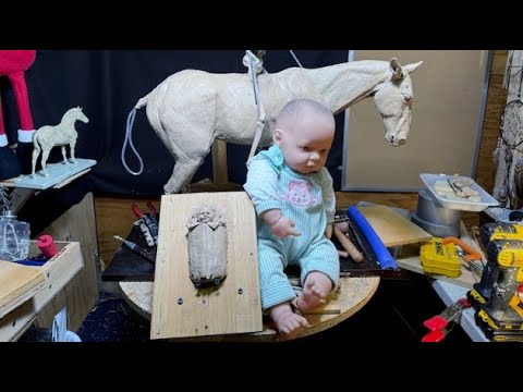 TruForm Horse Armature   Starting the Baby in the Cradle Board