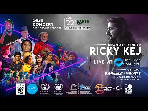 Ricky Kej LIVE at One Page Spotlight #ShineYourLight #StayHomeConcert Broadcast: 22 April - 8pm IST