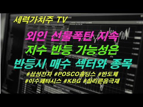 [주식 08.17] 외인 선물폭탄 지속,지수 반등 가능성은,반등시 매수할 섹터와 종목(#삼성전자 #POSCO홀딩스 #반도체 #이수페타시스 #KBG #실리콘음극재) #세력가치주