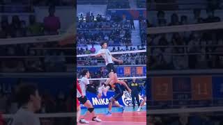 Haikyuu in real life Ran Takahashi Backrow attack!! SHOCK #volleyball #shorts