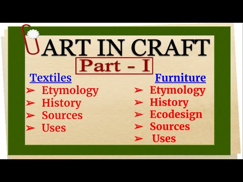 #BEd#ARTEDUCATION "Art in Craft" Part-1 #Textiles#Furniture#ArtInCraft