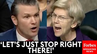 JUST IN: Elizabeth Warren Directly Confronts Pete Hegseth About His 'Behavior Towards Women'