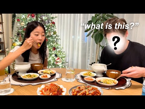 Cooking Korean Food For My White BF For The First Time!