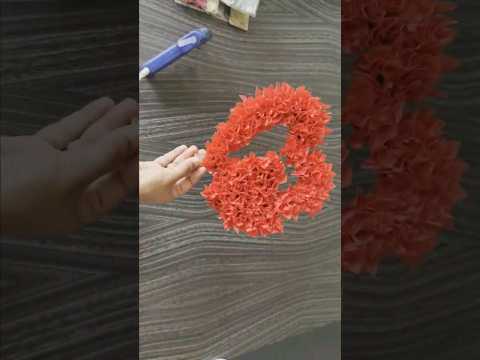 DIY Flower Heart Showpiece #diy #valentinesday #papercraft