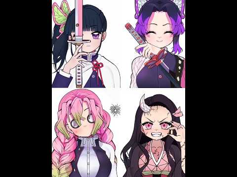 🩷💜💖💗 || Animation by: @Natashaart2 #kanao #shinobu #mitsuri #nezuko #kny #knyedit #trending