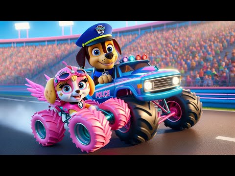 Paw Patrol Ultimate Rescue | SKYE Has A Super Cute Pink Monster Car | Very Funny Story | Rainbow 3