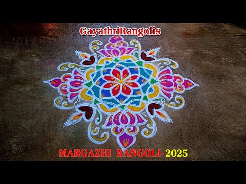 Margazhi Madham Special Rangoli🪔// Rangoli🪔// Vilakku Rangoli🪔// Flower Rangoli🪔// Festival Rangoli🪔