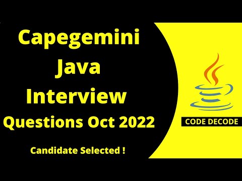 Capgemini Java Interview Questions and Answers for experienced Candidate Oct 2022 | @CodeDecode