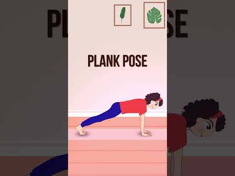 Plank Pose is great to strengthen your core & back! Try it and see how long you can hold! #kidsyoga