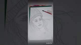 #girlpencilsketch #girl#treanding #girlsketch #art 🥰🥰🥰