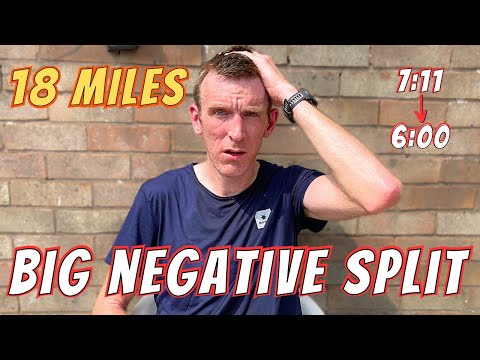 Fast NEGATIVE SPLIT Long Run - 18 Miles In Marathon Training