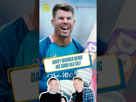 Davey Warner being his good old self