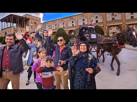 Exciting trip of the Doora's family and carriage ride in Isfahan