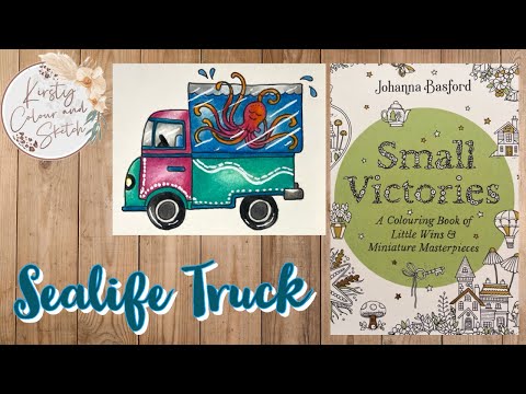 Johanna Basford Small Victories colour along ~ Sealife Truck