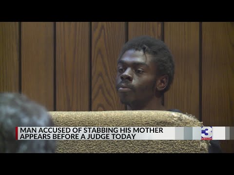 Man accused of stabbing mother in face, neck appears in court