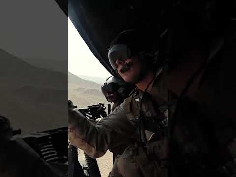 U.S Marine Conduct Attack Training On Helicopter