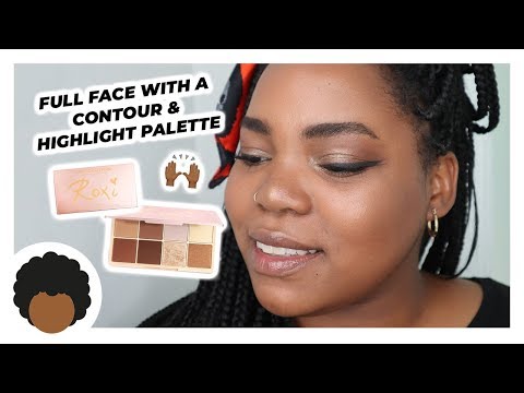 AFROGLORY | MAKEUP CHALLENGE - FULL FACE WITH A CONTOUR & HIGHLIGHT PALETTE!