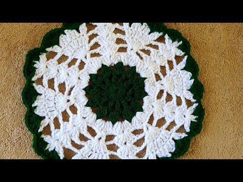 "Very easy and beautiful crochet tea Coster new design 😍 👌 Woolen Cup Coster  crochet  place mat ♥️