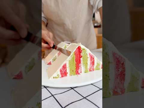 Snow roof cake. Would you try this? #shorts #recipe #softcake #snowcake #holiday #cake