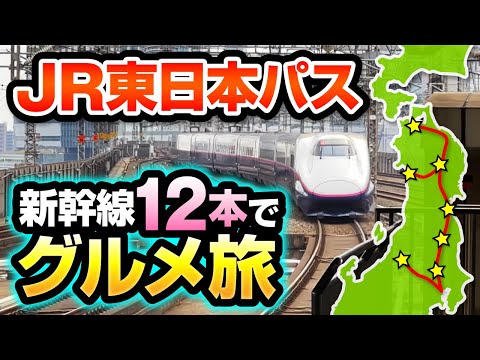 JR東日本パスで12本の新幹線を乗り継いでグルメ巡り！越後湯沢・青森・盛岡・秋田・仙台・福島・宇都宮の美味しいものを食べる旅