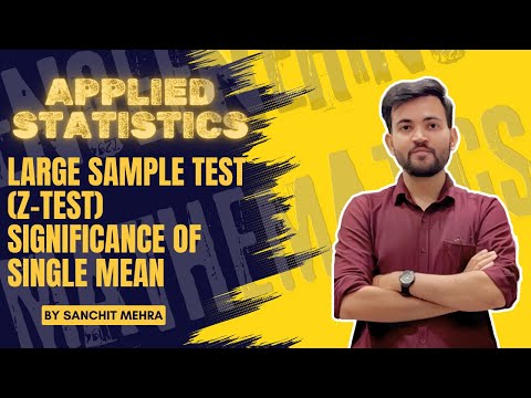 #part2 "Z-Test for Large Sample Analysis | Engineering Mathematics & Statistics Simplified"