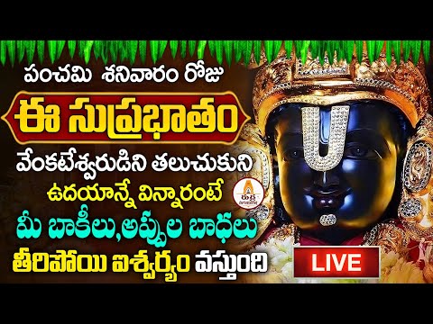 Venkateshwara Suprabhatam Fast with Telugu  Lyrics | Venkateswara Swamy Songs || Rudra Devotional