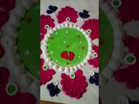 Easy & simple #rangoli #shortvideo