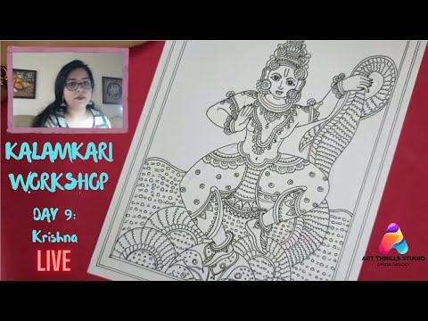 Kalamkari Workshop: Day 9 : Krishna