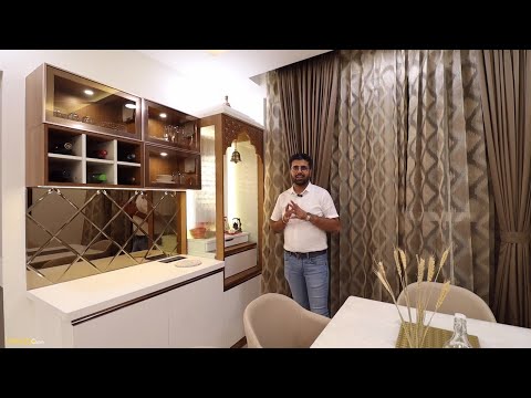 3BHK Premium Interiors at Brigade Cornerstone Utopia | Hafele Blum Acrylic Kitchen | Aristo Wardrobe