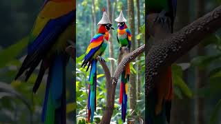 Beautiful colorful birds #nature #oiseau #beautifulanimals #birdtypes #ai #birdslover #shorts