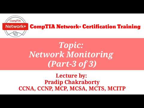 CompTIA Network +, Network Monitoring Training, Part 3, By Pradip Chakraborty, CCNA,CCNP,MCP,MCITP