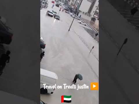 UAE Hevy Rain 🇦🇪 വെള്ളപൊക്കം ദുബായിൽ റോഡ് വെള്ളത്തിൽ അടിയിൽ ഗതാഗതം തടസം