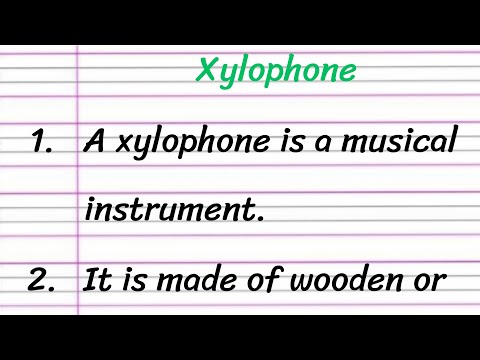 Xylophone Essay in English 10 Lines || Short Essay on Xylophone || Essay on Xylophone