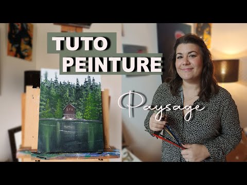 tuto peinture acrylique débutant : comment peindre un paysage ?